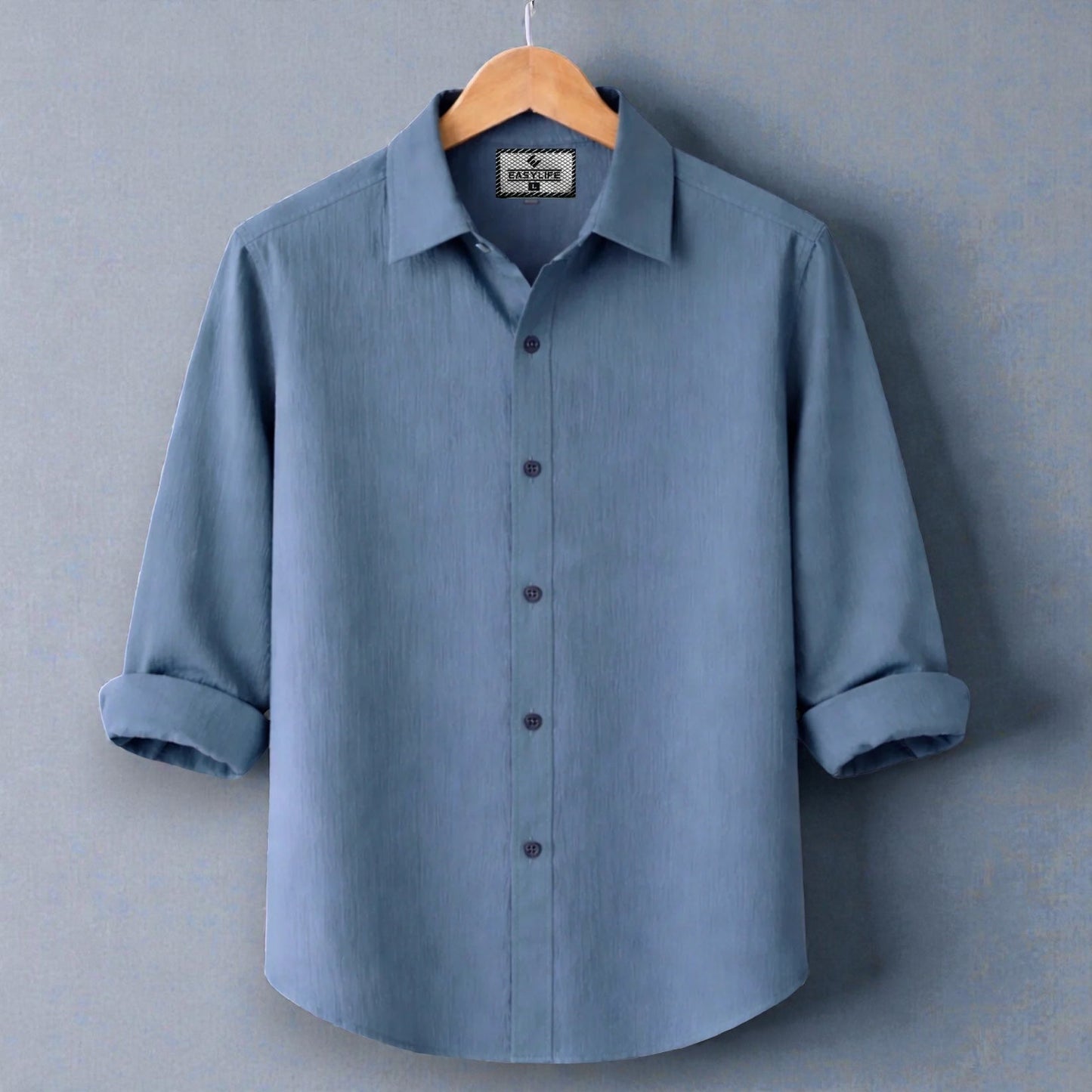 Premum Zafran Full Sleeve Shirt - Light Sky