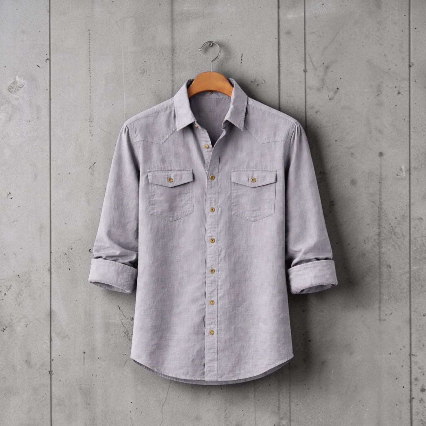 Full Sleeve Casual Shirt For Men - Deep Ash