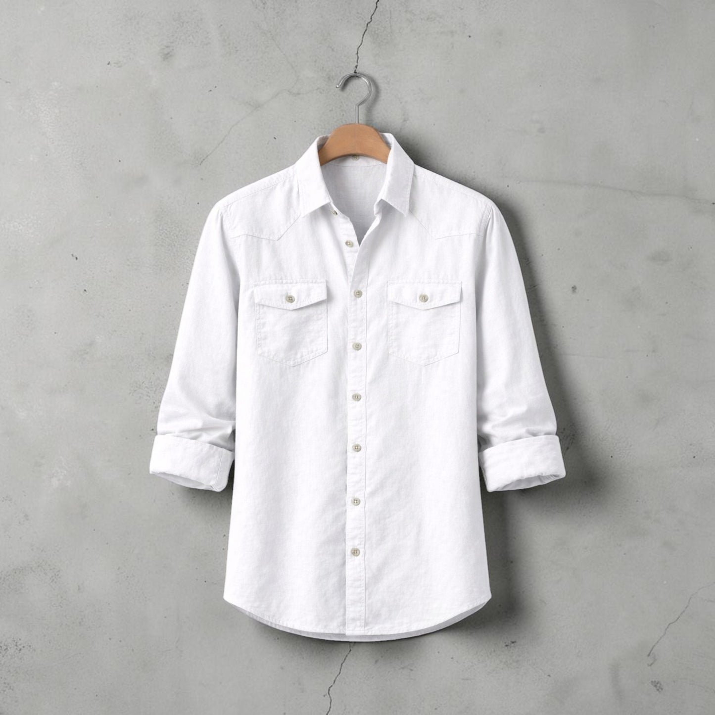 Full Sleeve Casual Shirt For Men - White