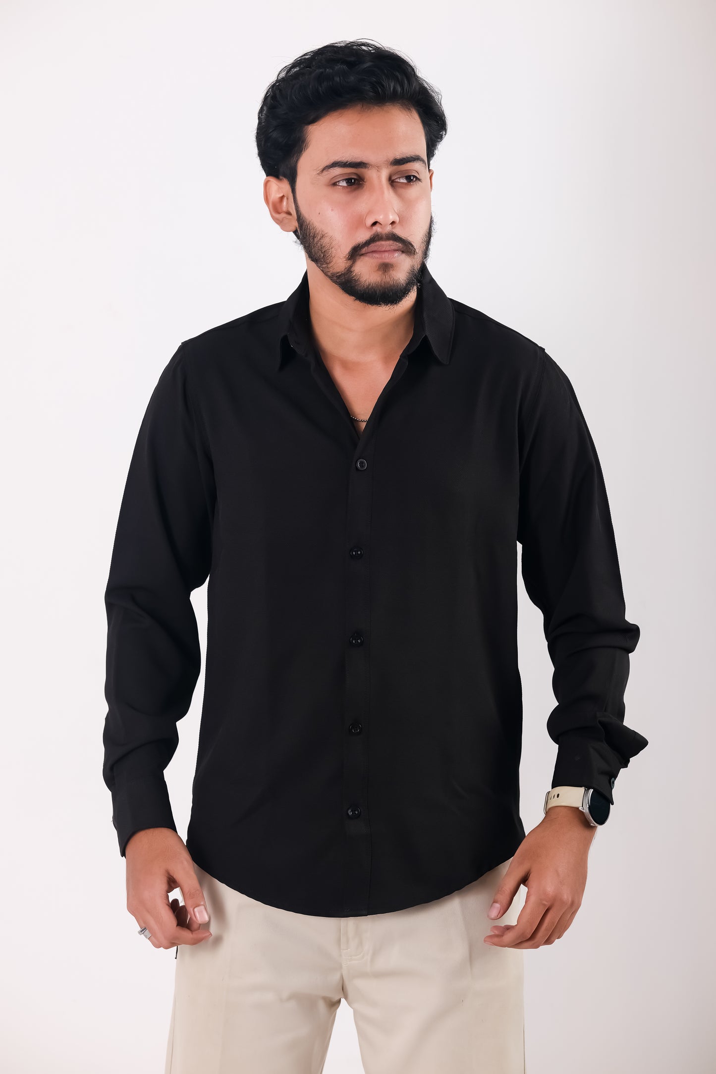 Cherry Cotton Shirt - Black