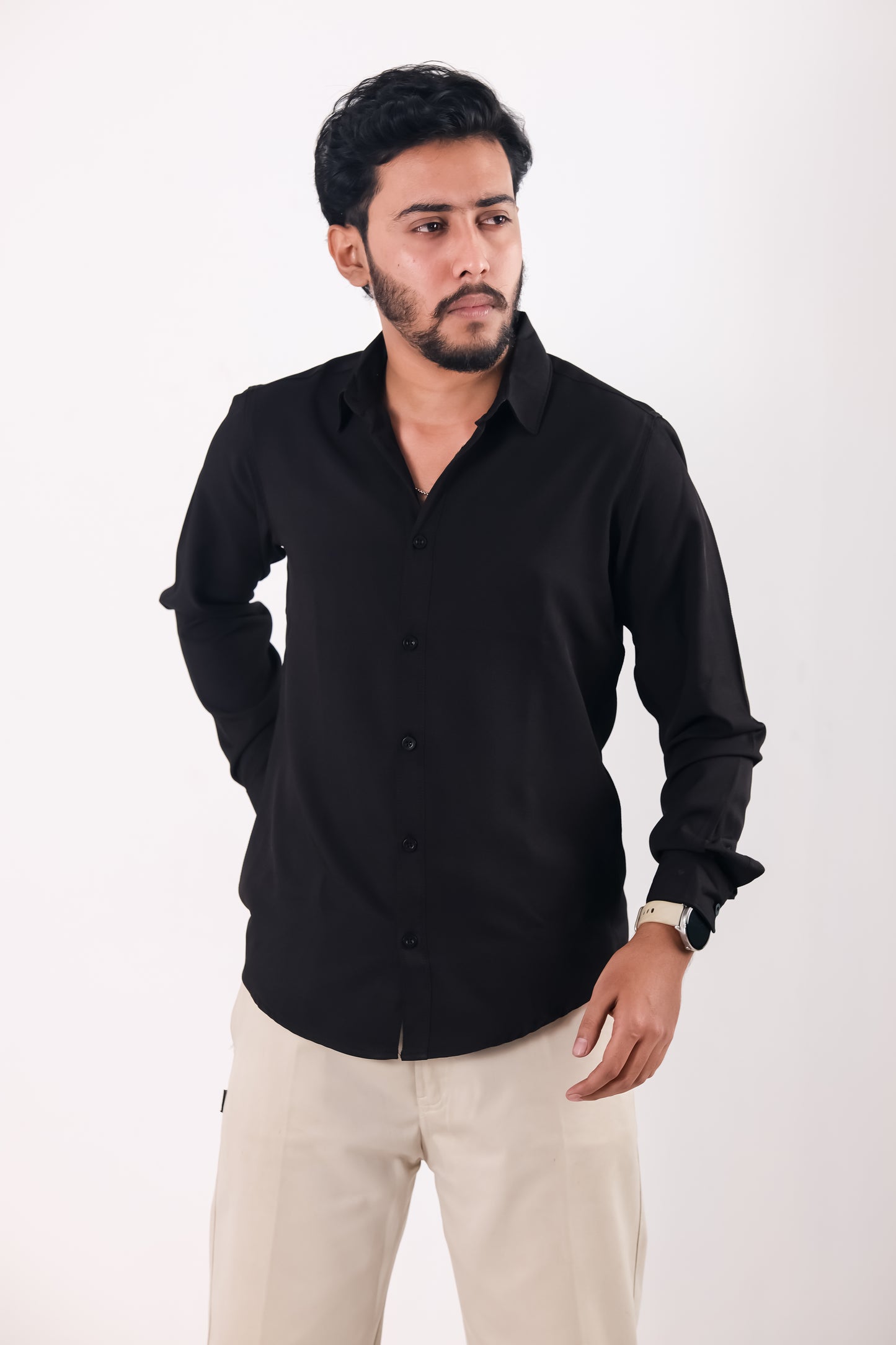 Cherry Cotton Shirt - Black