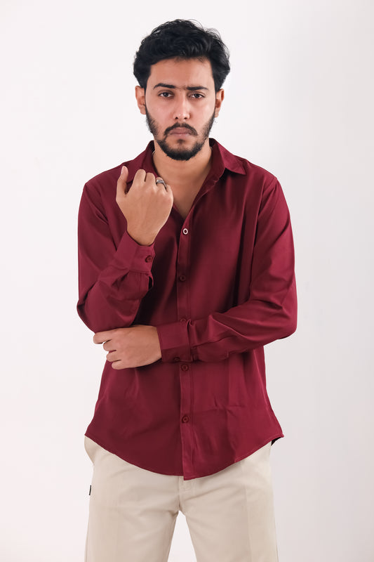 Cherry Cotton Shirt - Marron