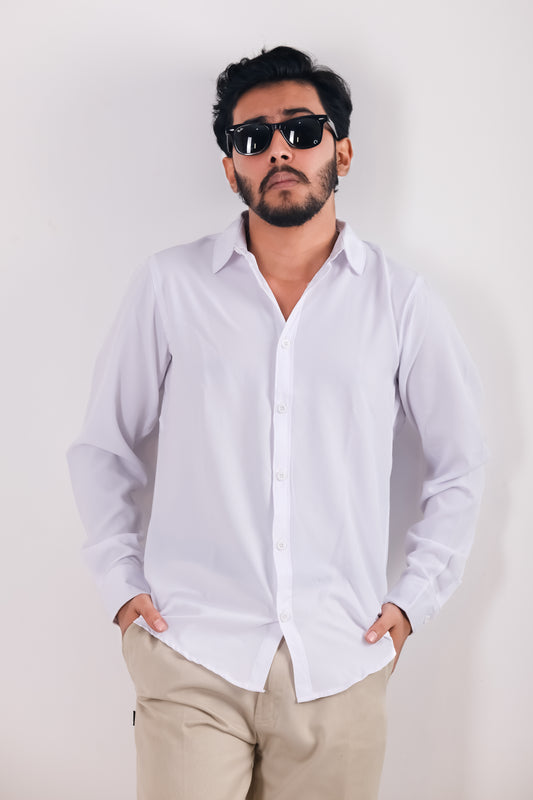 Cherry Cotton Shirt - White