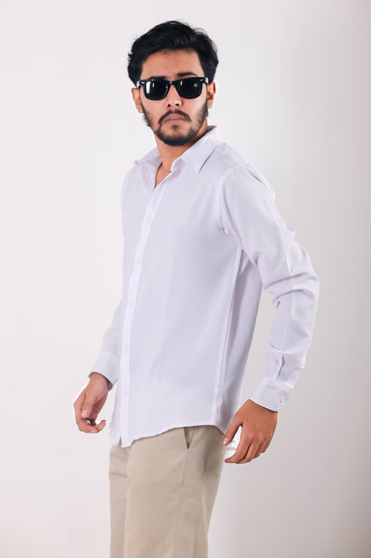Cherry Cotton Shirt - White