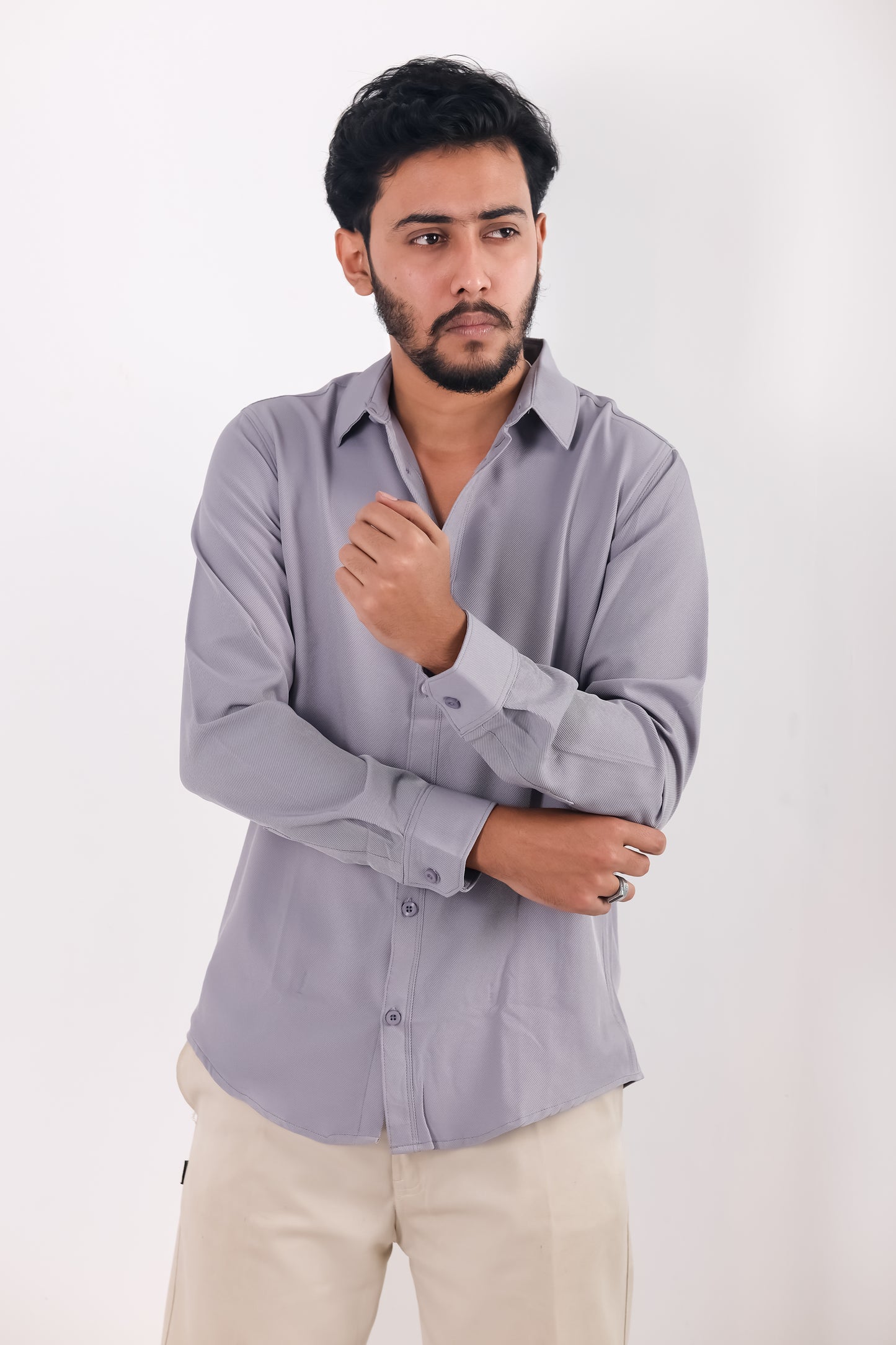 Cherry Cotton Shirt - Ash