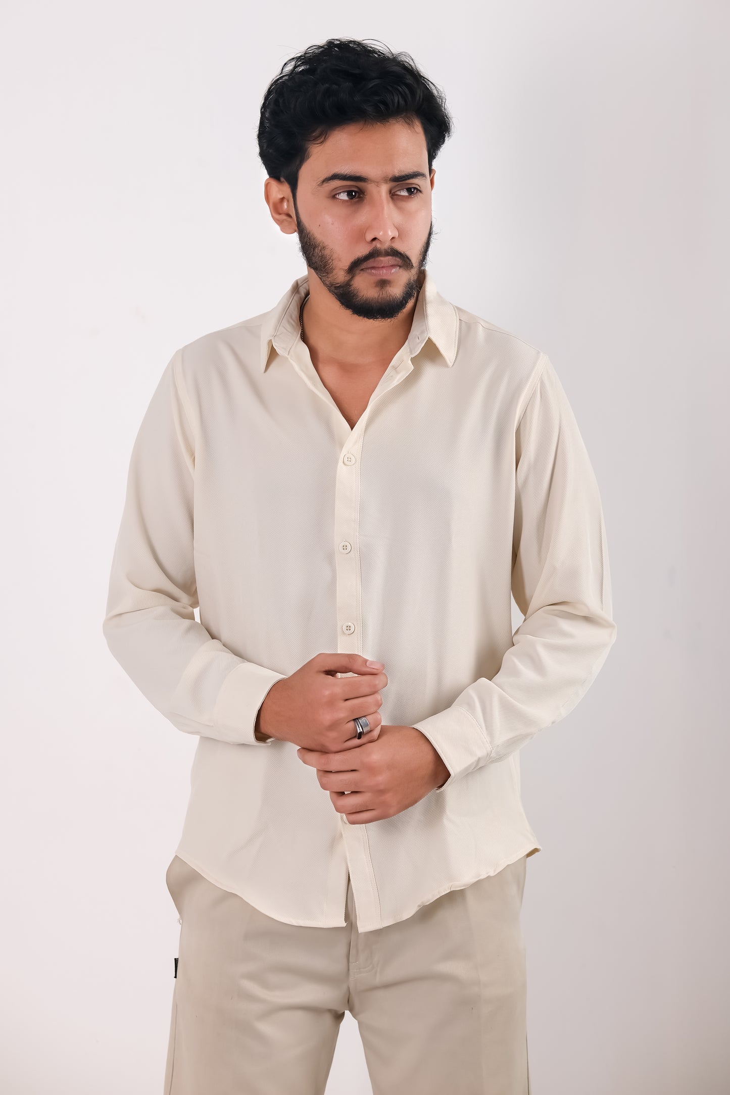 Cherry Cotton Shirt - Cream