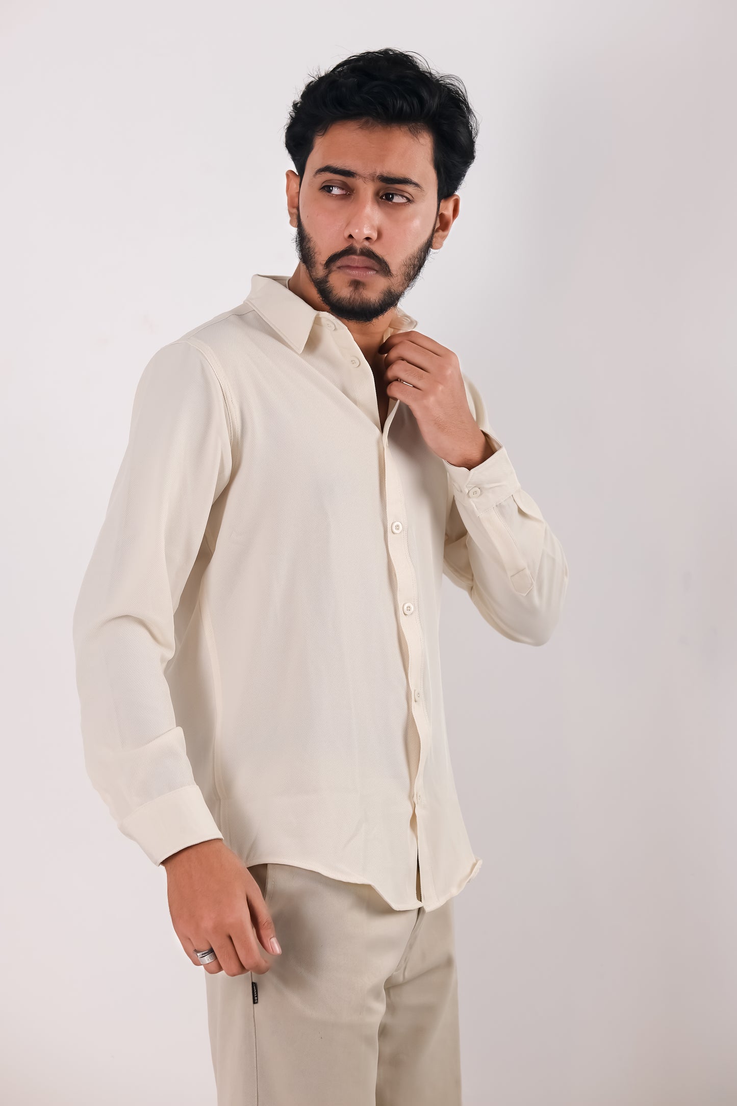 Cherry Cotton Shirt - Cream