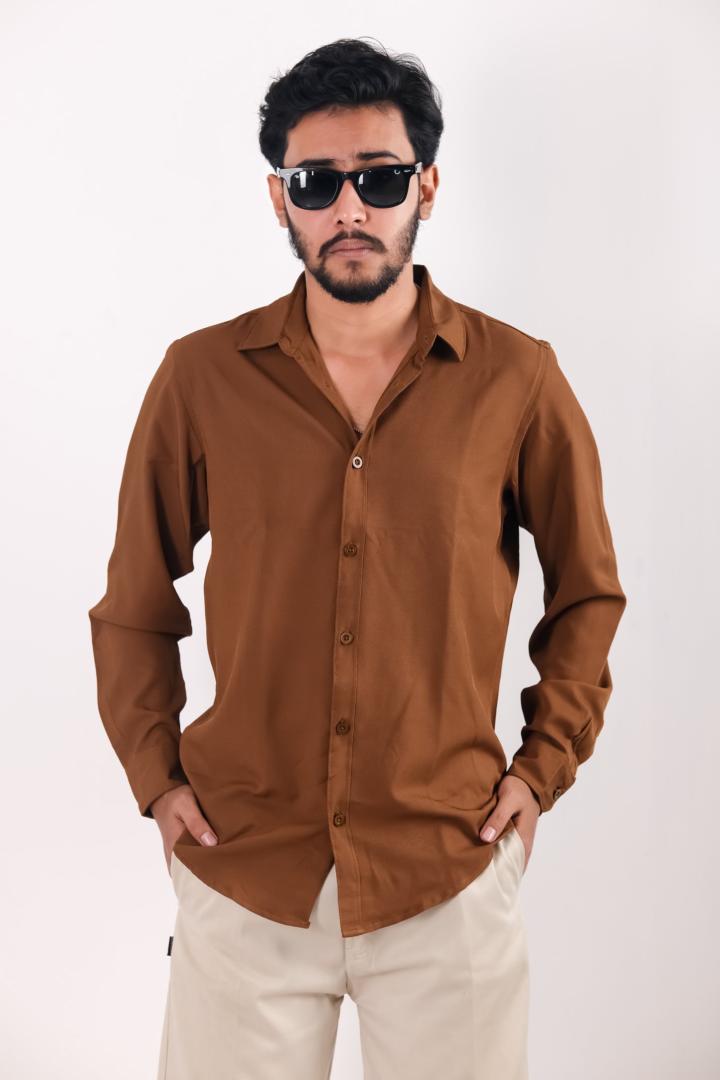 Cherry Cotton Shirt - Brown