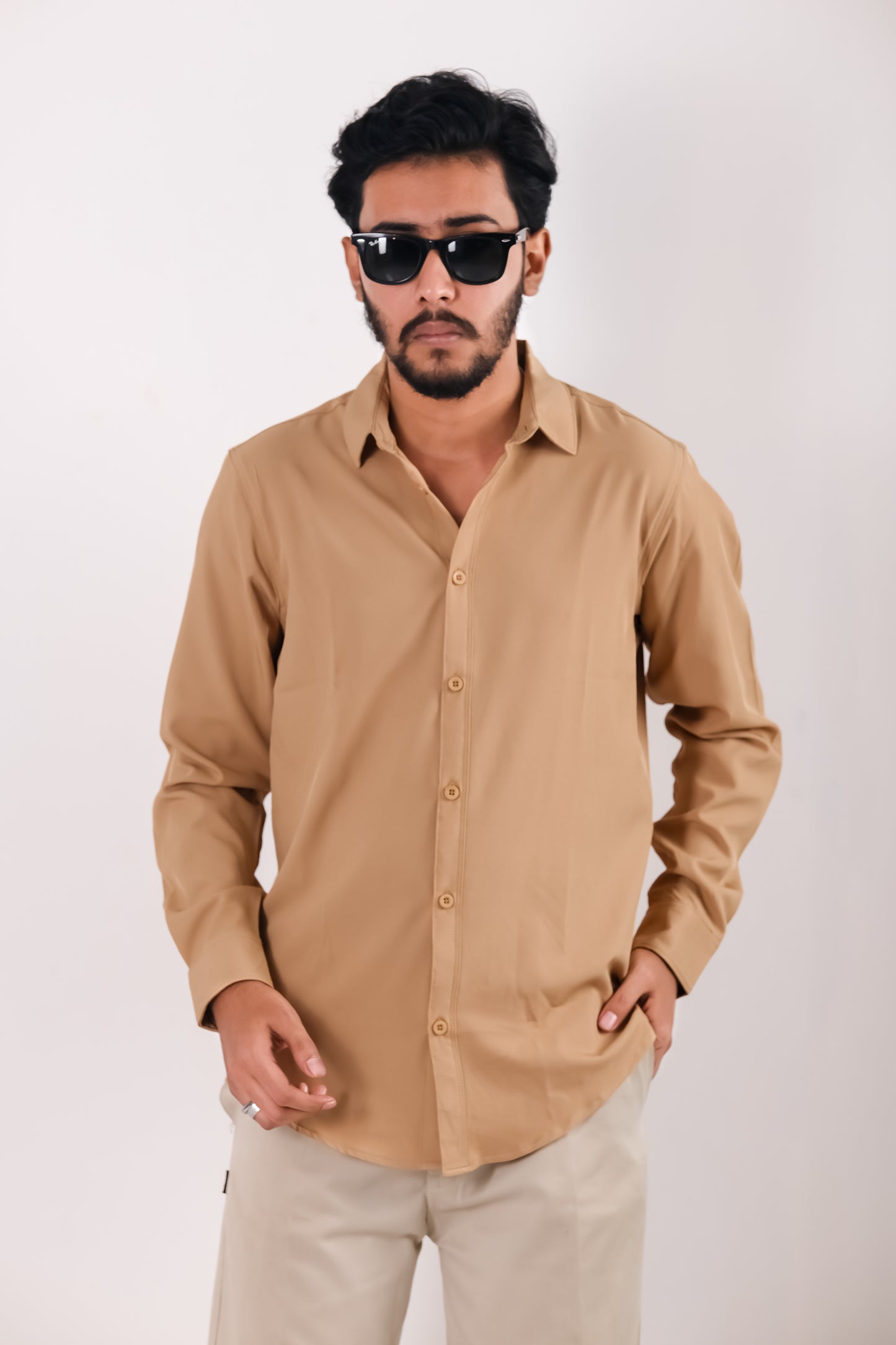Cherry Cotton Shirt - Khaki