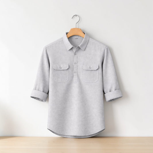 Heritage Luxury Full Sleeve Katua - Light Ash