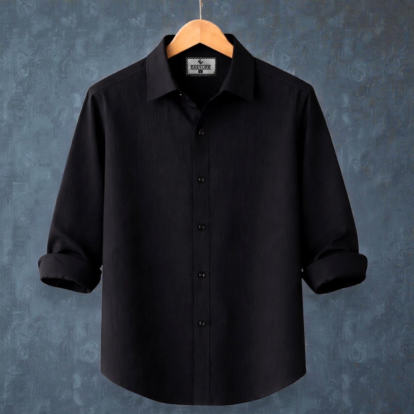 Premum Zafran Full Sleeve Shirt - Black