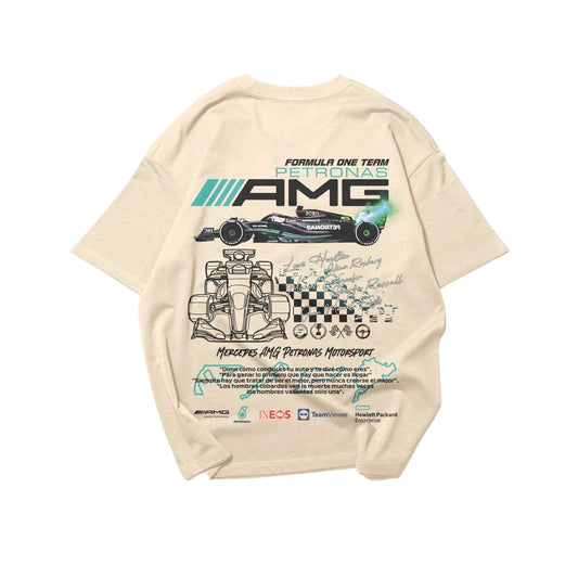 AMG Petronas Formula One Team Oversized T-Shirt – Cream
