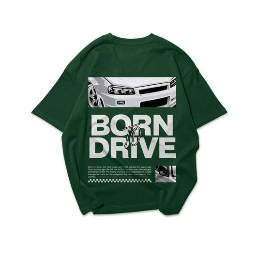 Born to Drive Oversized T-Shirt – Green