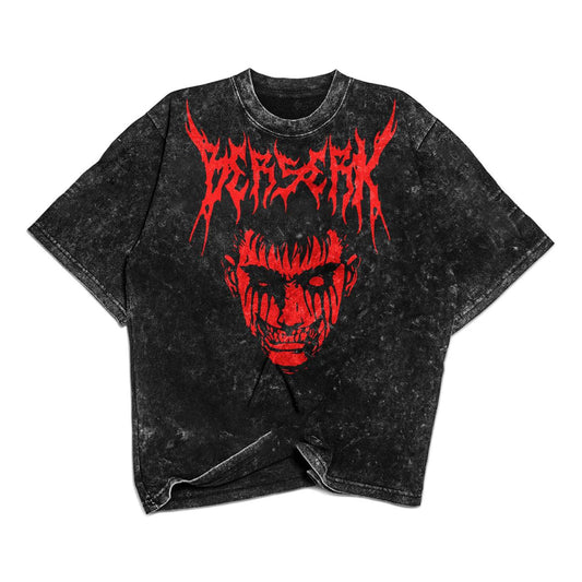 Oversized Washed T-Shirt – Berserk Gaze