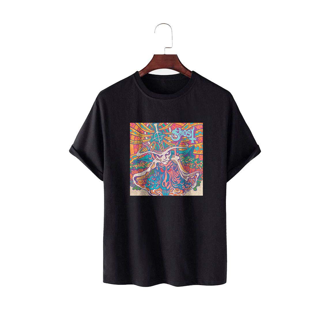 Regular Fit - Black Cotton T-Shirt – Psychedelic Art Print