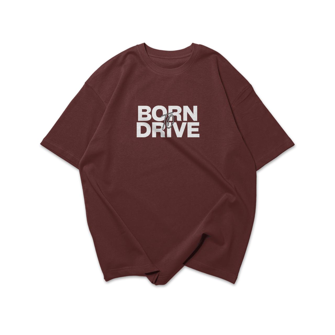 Born to Drive Oversized T-Shirt – Coffee