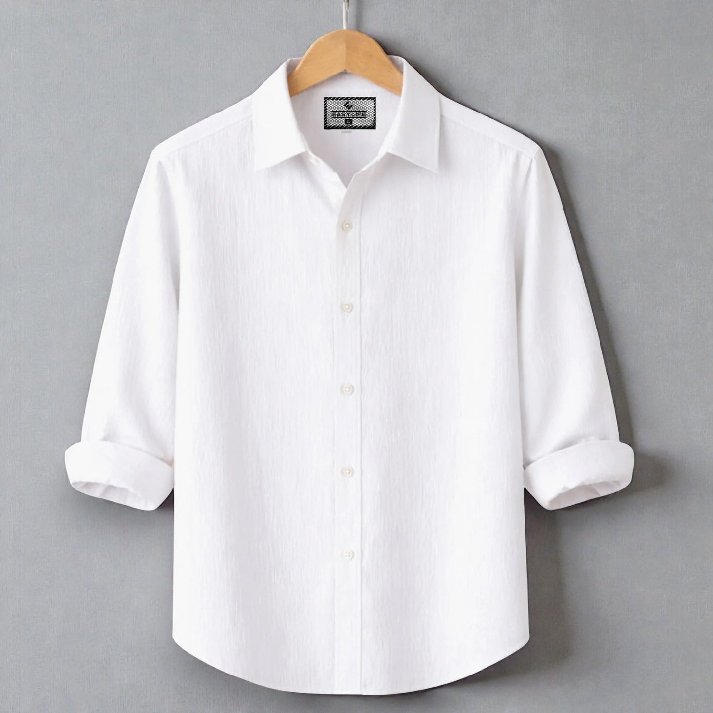 Premum Zafran Full Sleeve Shirt -  White