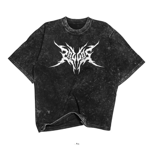 Washed Tribal Logo T-Shirt – Vintage Black