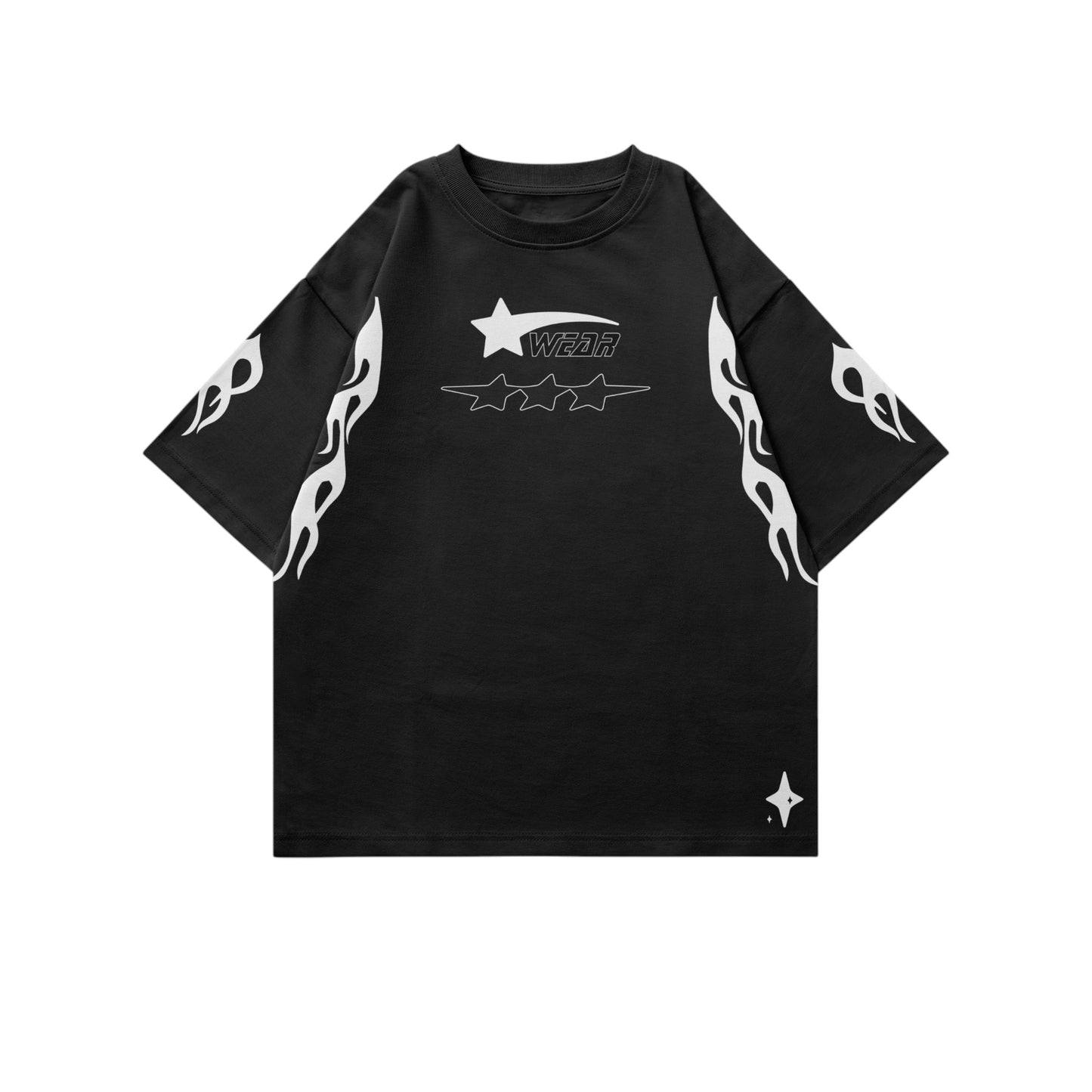 Shooting Star Oversized T-Shirt – Black Edition | WEAR
